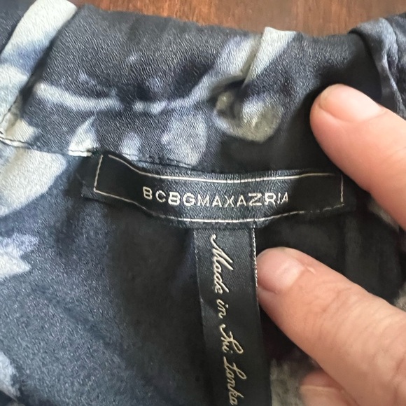 BCBGMaxAzria Black and White Halter Asymmetrical Dress - Small - Picture 6 of 8